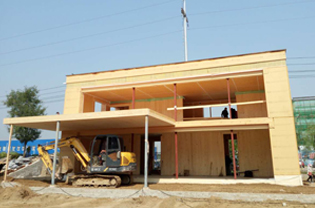 被動(dòng)房之被動(dòng)房主體架構(gòu)安裝完成